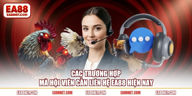 Các trường hợp mà hội viên cần liên hệ EA88 hiện nay